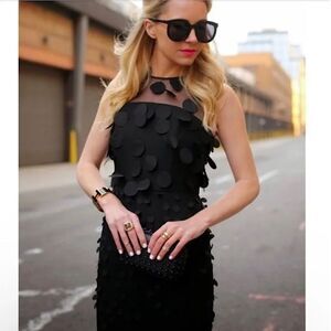 Anthropologie Maeve ‘Effervescence’ Dress with polka dot disc appliqués size 2